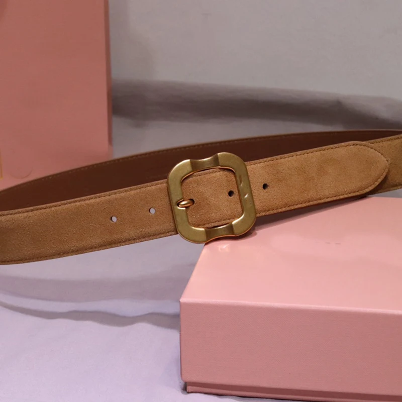 

Luxury Brand Designer Leather Belt Women Casual Business Waist Belt Versatile Young Fashion Hgh Quality Cowhide Women's Belt
