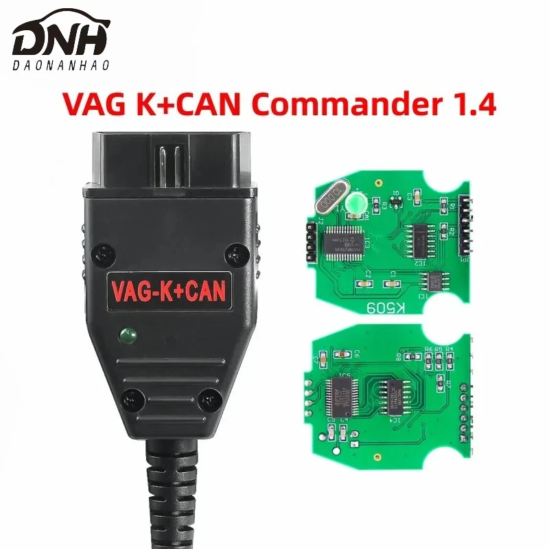 VAG K+CAN Commander 1.4 FTDI FT232RL PIC18F25K80 Full Chip OBD2 Diagnostic Tool For VW AUDI Odometer Correct IMMO Key Tool