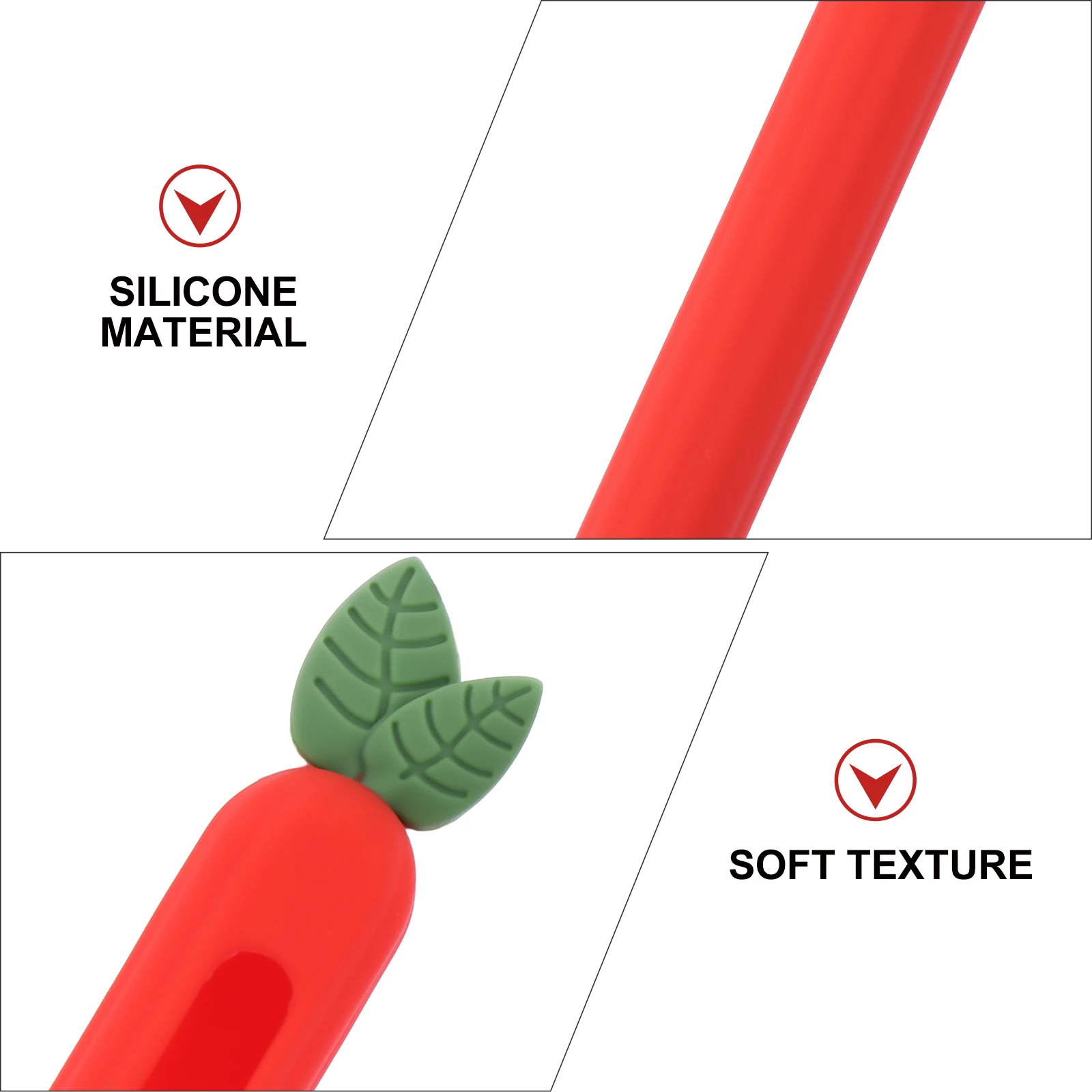 

Stylus Case Protective Cover for Pencil Compatible Silicone Silica Gel Carrot Protector
