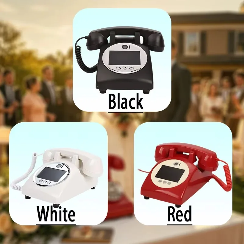 Video Guestbook Wedding Audio Phone Phone with High-definition Video Large Memory Party Supplies