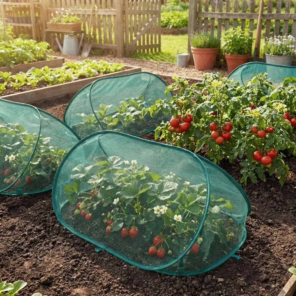 Folding Plant Protection Netting Insect-proof Pop Up Garden Row Covers Breathable Anti-frost Mesh Plant Cage Outdoor Wintering
