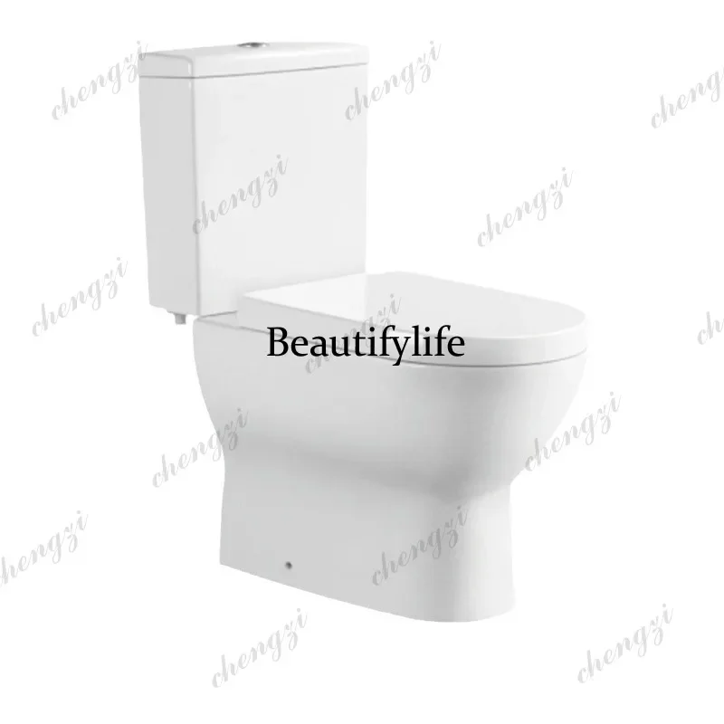 AB01  Modern Two-Piece Straight Row Horizontal Twyford Ceramic Toilet Parma African Split Toilet Bathroom Sitting Flush Toilet