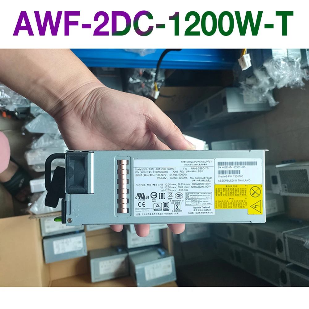 AWF-2DC-1200W-T 7350780 For SUN T8-1 S7-2 Server Power Supply