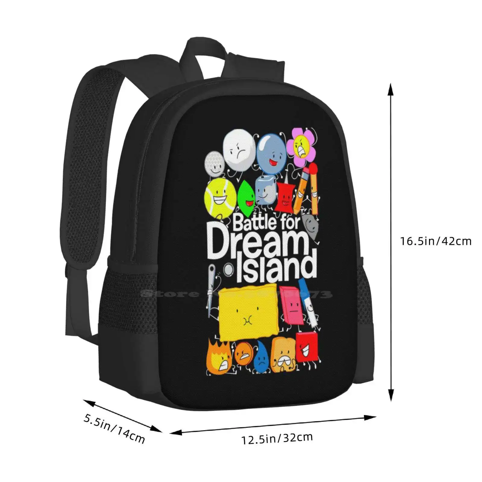 Battle For Dream Island New Arrivals Unisex Bags Student Bag Backpack Tpot Battle For Dream Island Battle For Bfdi Bfb