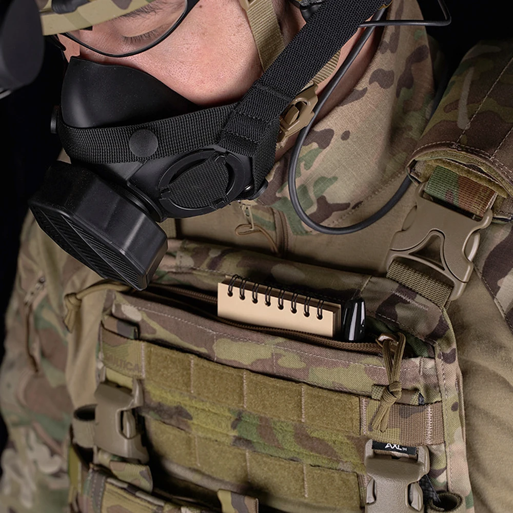 Chaleco táctico Crye AVS con cremallera, accesorio de bolsillo adicional, portador de placa Airsoft, apertura estructurado YKK