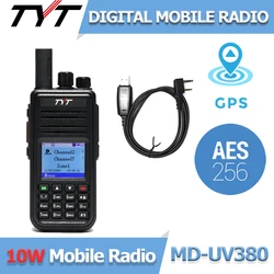 TYT New MD-UV380 10W Digital Encrypted GPS Walkie Talkie Dual Band 136-174&400-480MHz Two Way Radio 3000CH DMR Radio