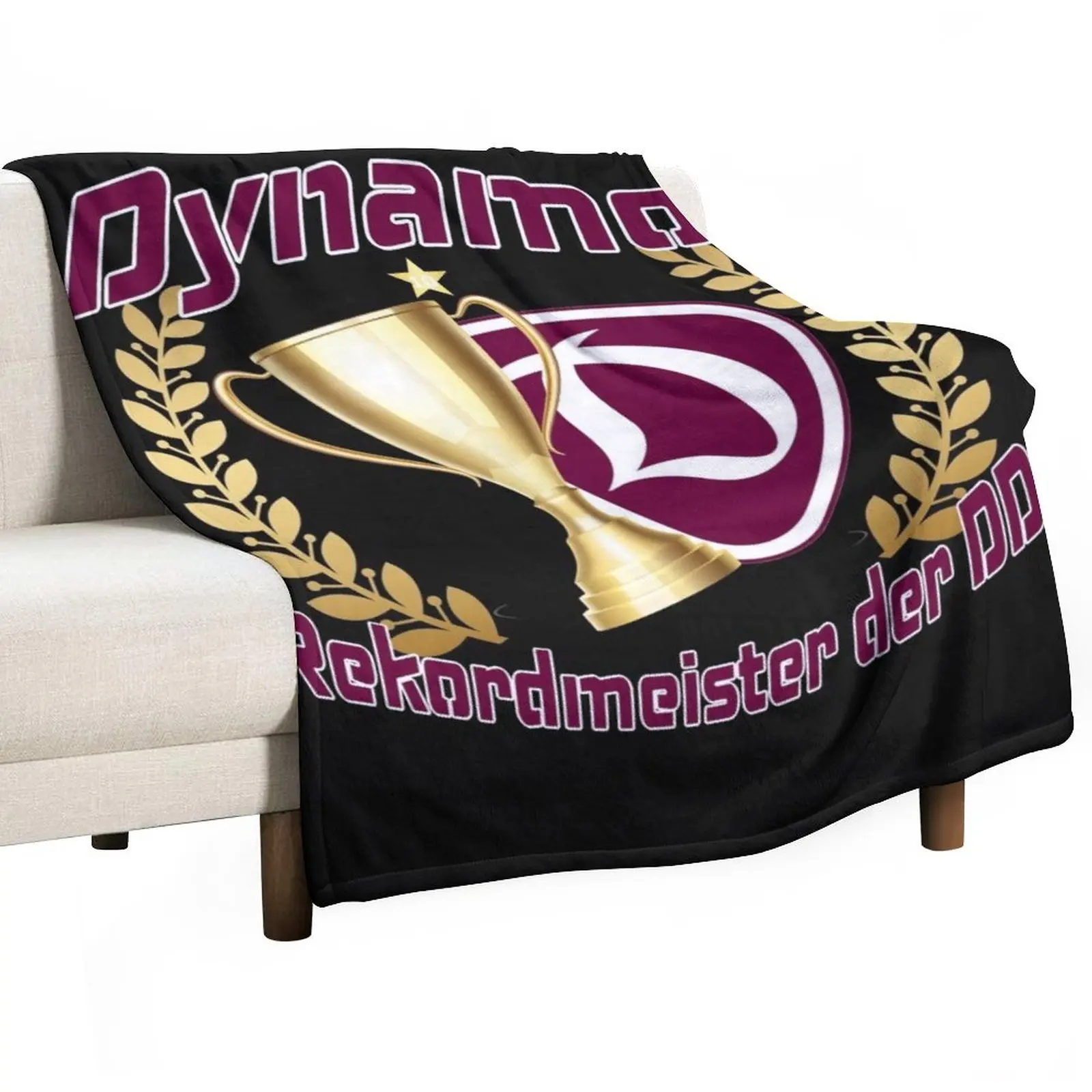 

Dynamo record champions of the GDR Throw Blanket Luxury St Blanket Plaid on the sofa