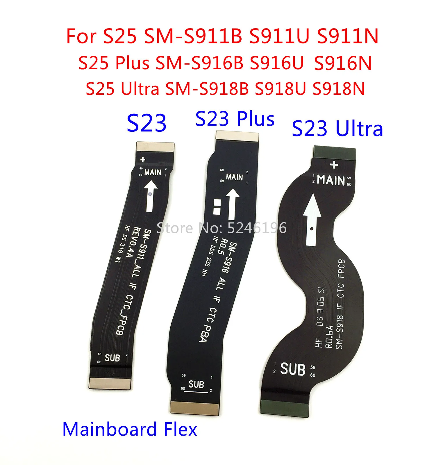 

1 шт. основная плата, гибкий кабель для подключения материнской платы для Samsung Galaxy S23 Plus S23 Ultra SM-S911 SM-S916 SM-S918, запасная часть