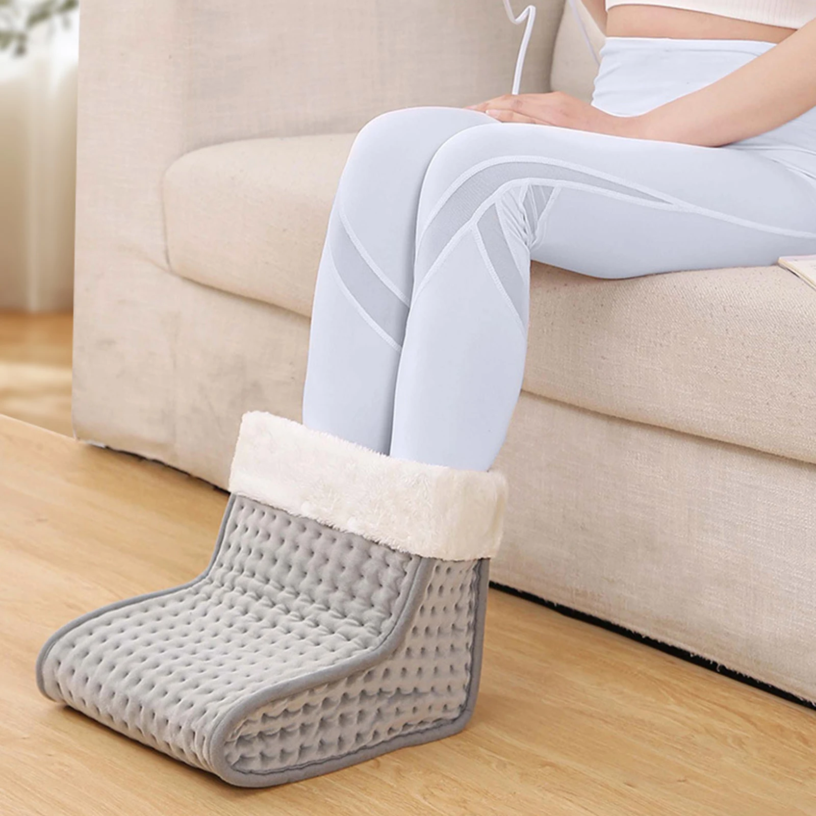 

Electric Heating Foot Pads,Winter Foot Warming Wonder,EU Warmers Soft Feet Heating Pad 9-gear Adjustable Temperature 26*28*22cm