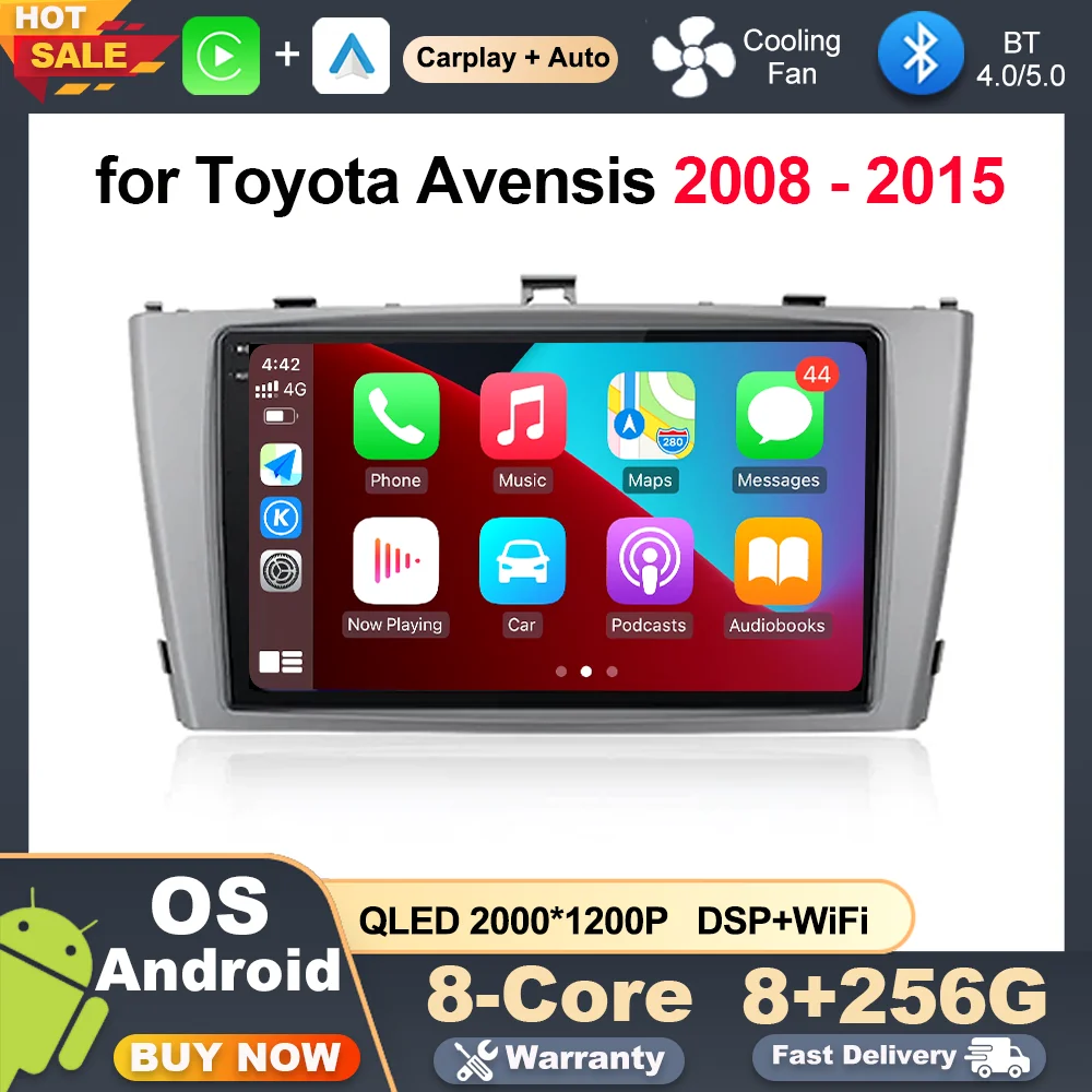 

9 inch for Toyota Avensis 2008 - 2015 HD IPS Touch Screen GPS Navigation Android Intelligent System Car Video Multimedia Player