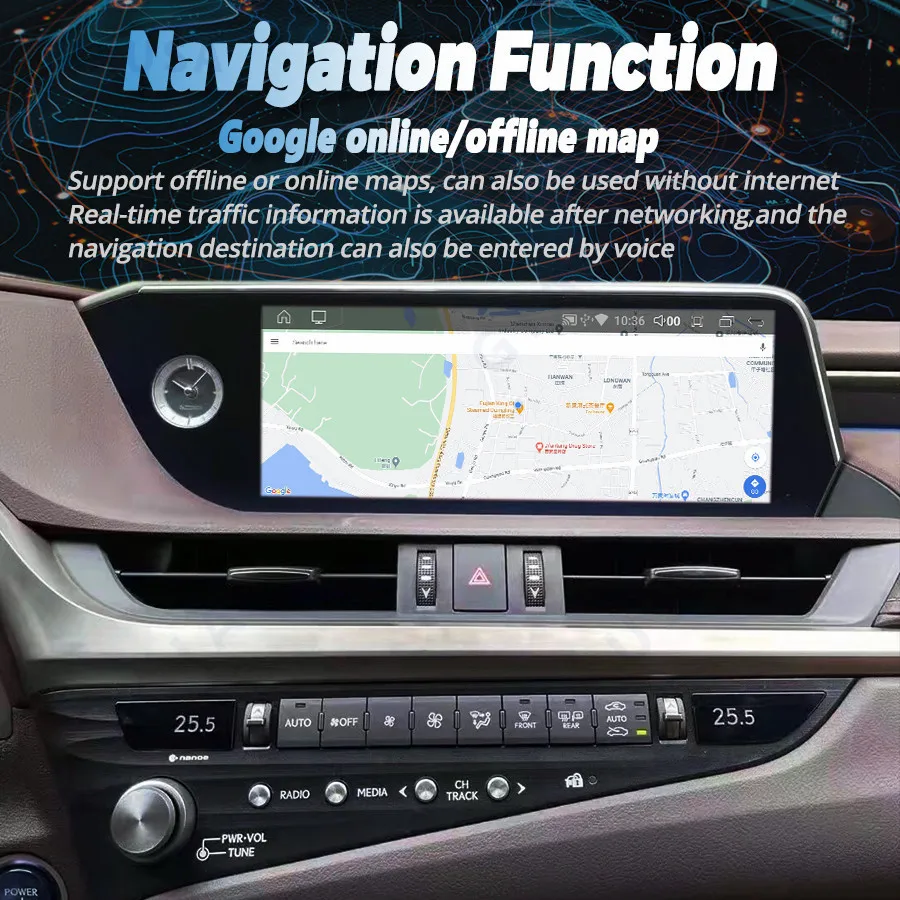 

Android 12 8+128G Qualcomm Auto Carplay Car Dvd Player For LEXUS ES ES200 ES300H ES250 ES350 Radio Navigation Multimedia Stereo