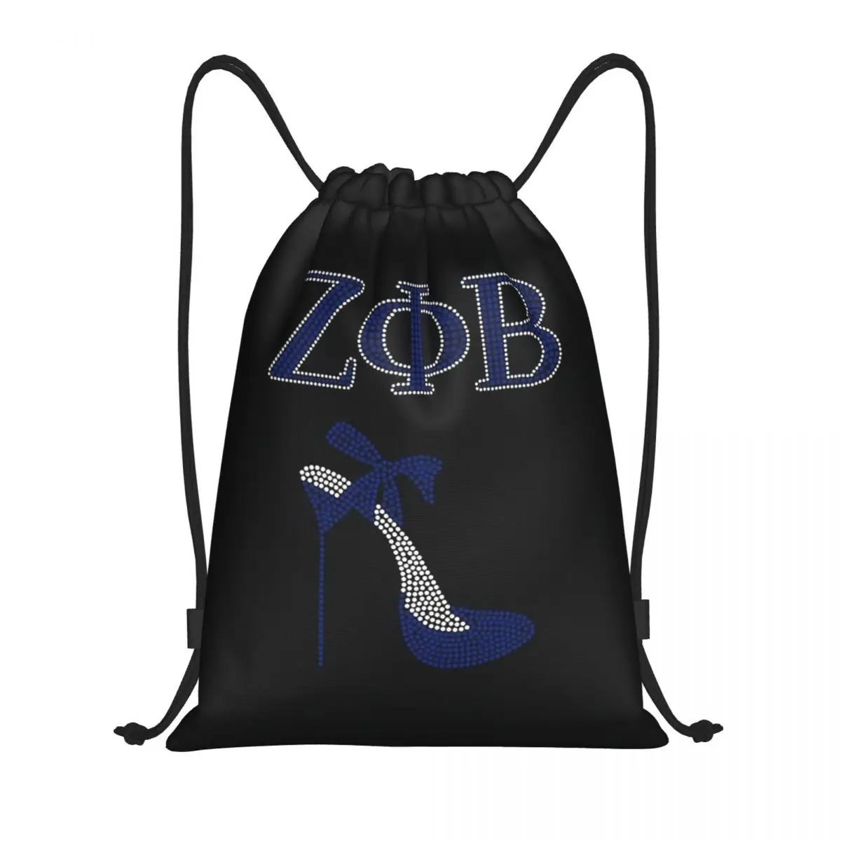 

Custom Zeta Phi Beta Sorority Drawstring Bag Women Men Foldable Sports Gym Sackpack Greek Letter 1920 Shopping Storage Backpacks