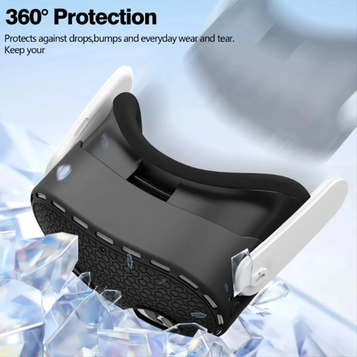 【ELEVATE LIFE】Silicone VR Shell Protective Cover Compatible with for 3S Accessories, Comprehensive Protection for VR White