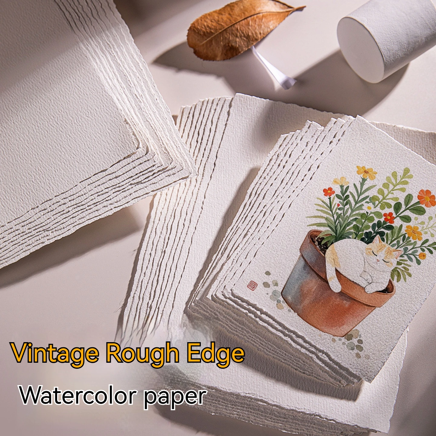 ورق ألوان مائية فارغ من بورانس 10-20 ورقة بطاقة بريدية Dly مرسومة يدويًا بطاقة مرجعية 300 جرام فن لب القطن المتوسط للطلاب