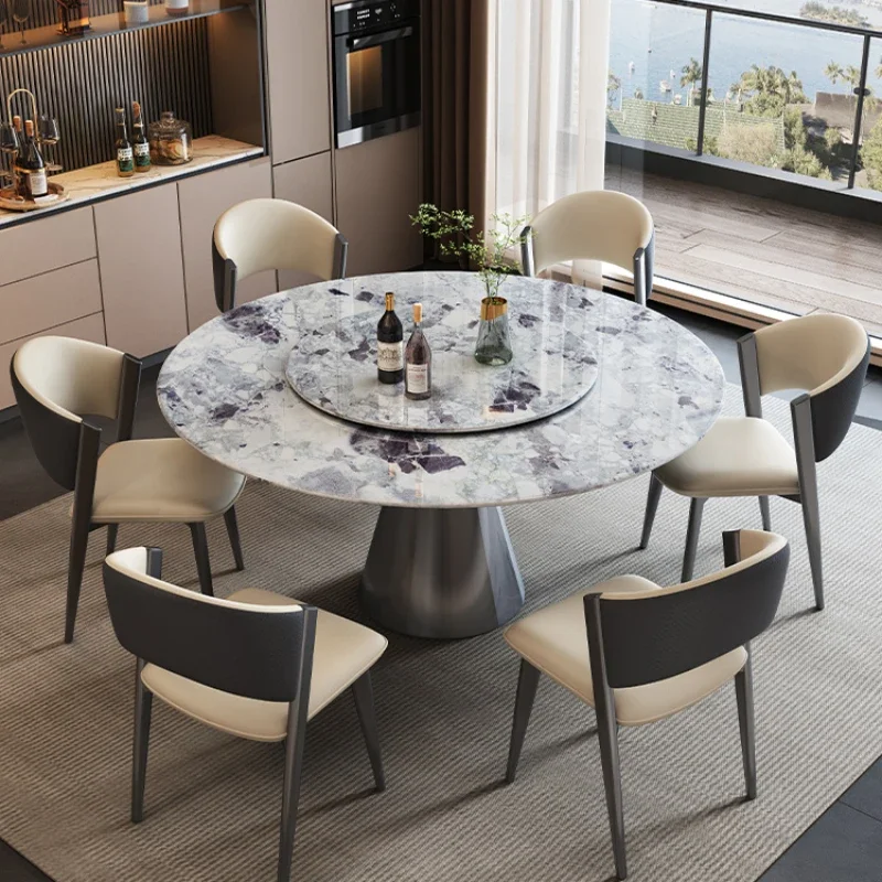 

Kitchen Extendable Table Designer Luxury Dining Marble Sedentary Room Dinning Tables Free Shipping Mesa Comedor Multifunction