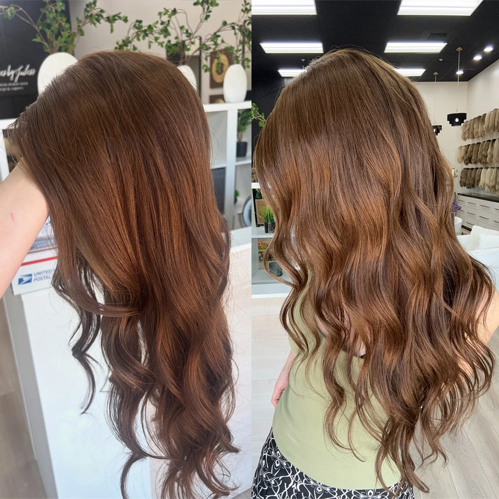 

13x4 Glueless HD Lace Front Wigs Pre Plucked Honey Brown Blonde Synthetic Lace Front Wigs Ready To Wear Highlight Wig For Women