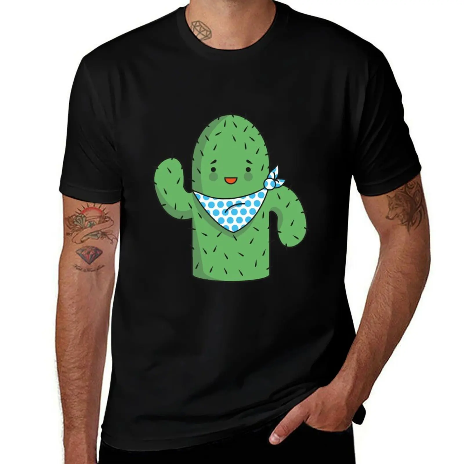 J.G Mr Cactus T-Shirt Relaxed Casual Short Sleeve Tee