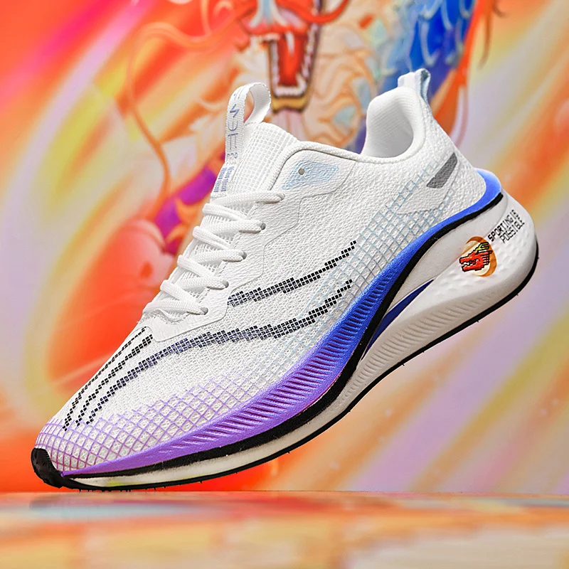 

Men's Shoes Breathable All-match Mesh Shoes Sports Carbon plateShoes Men's All-match Wear-resistant Running Shoes for Men