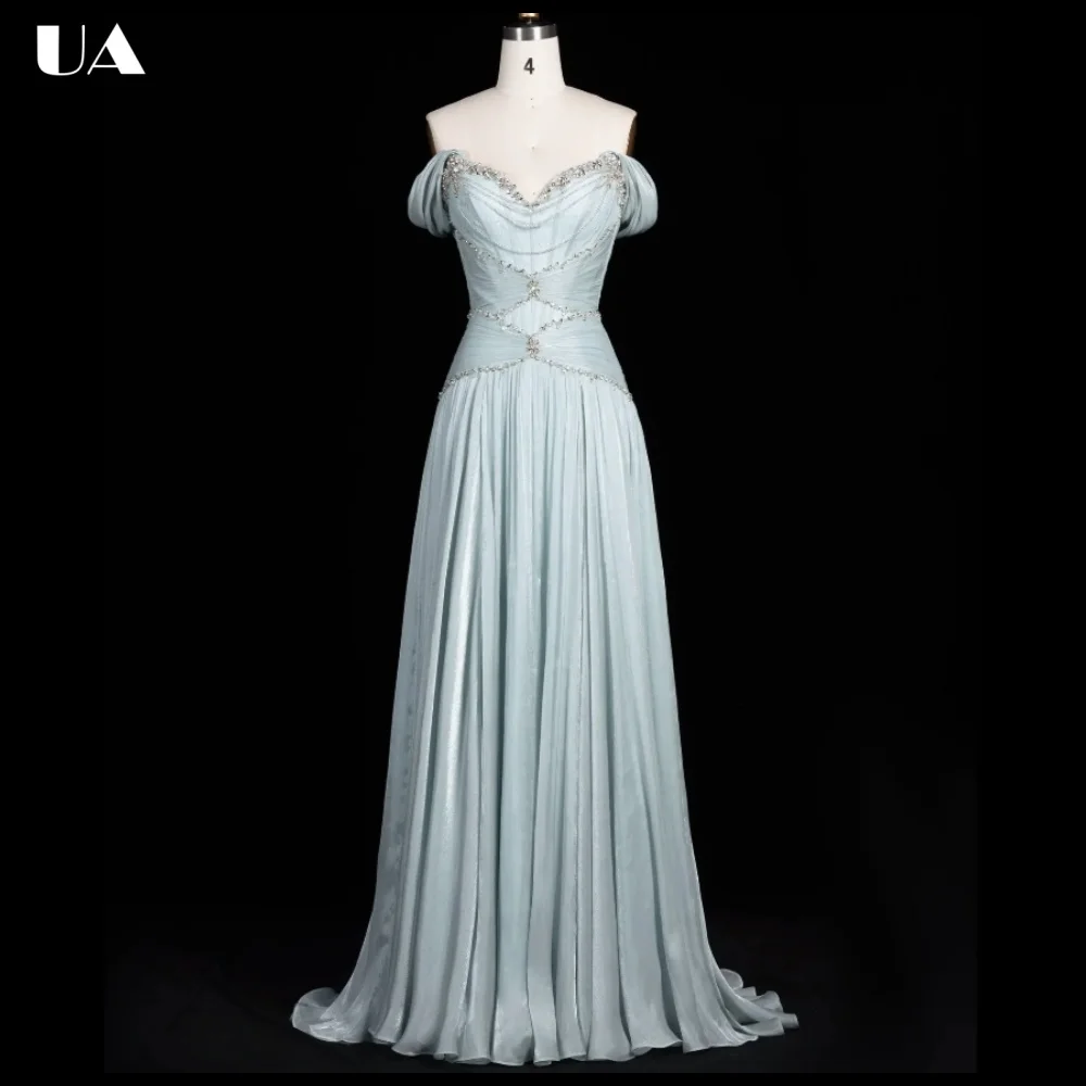 ULBYANRY Customized Luxury Beading Prom Dress Exquisite Slim Fit Evening Dress Woman Formal Floor-length New Years Eve Dress