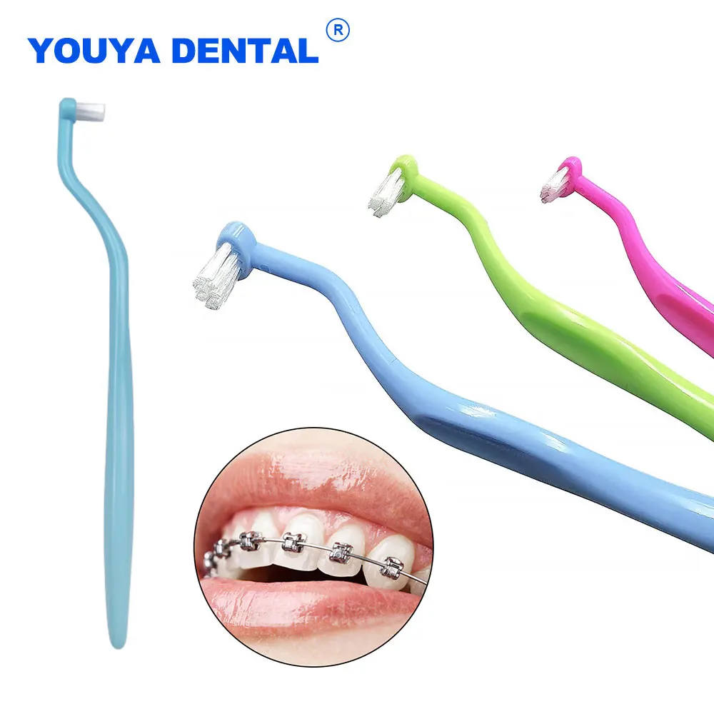 Cepillo interdental para cuidado de ortodoncia, higiene bucal, cabeza pequeña, corrección de cabello suave, Limpieza de dientes, hilo Dental, cepillo de dientes para cuidado bucal