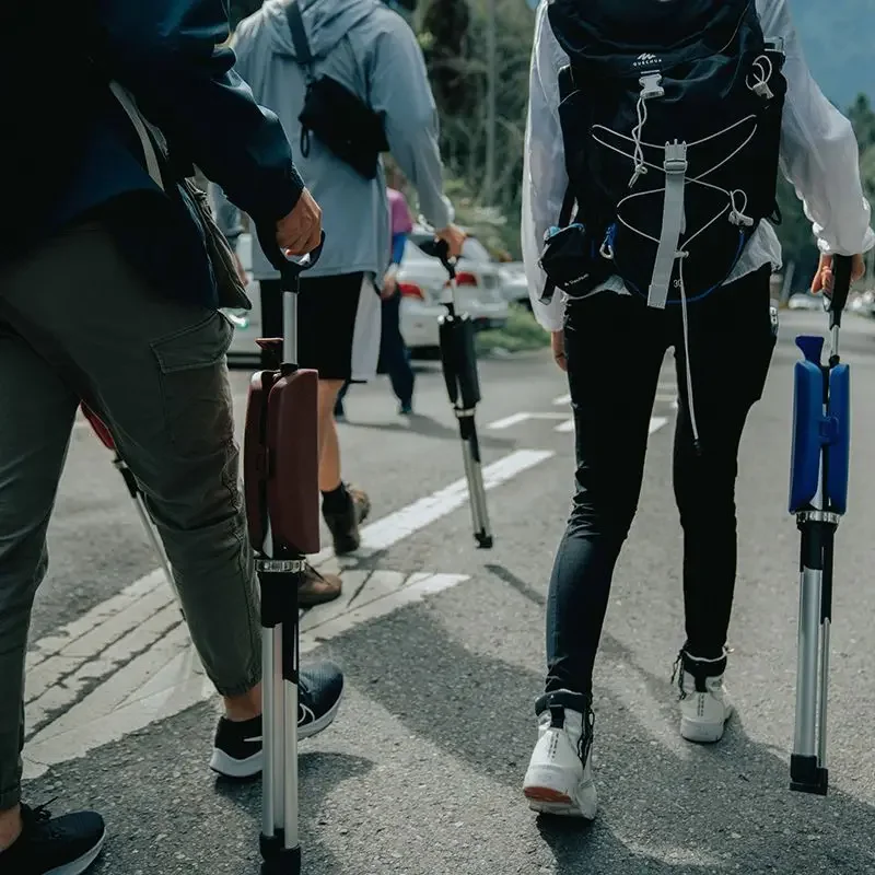 

Multifunctional Climbing Stick for the Elderly, Foldable, Ultra-light, Stainless Steel, Travel Crutch, Outdoor Trekking Supplies
