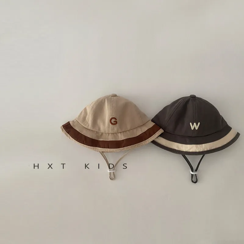 Korean Baby Hat Breathable And Windproof Spring Autumn New Fashion Letter Boys Girls' Baby Sunscreen Children's Fisherman's Hat view 4