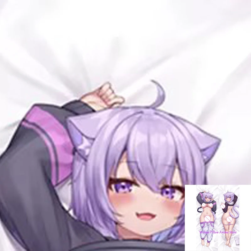 

Dakimakura Anime Pillow Cover Nekomata Okayu Double Sided Print Life-size Halloween Christmas Decoration
