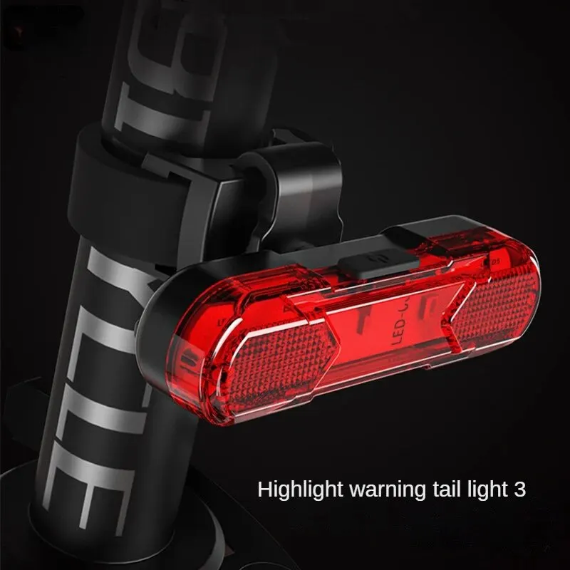 Bicycle Tail Light Night Cycling USB Charging Waterproof Single Lights Mountain Bike Led Warning Light Bicycle Accessories