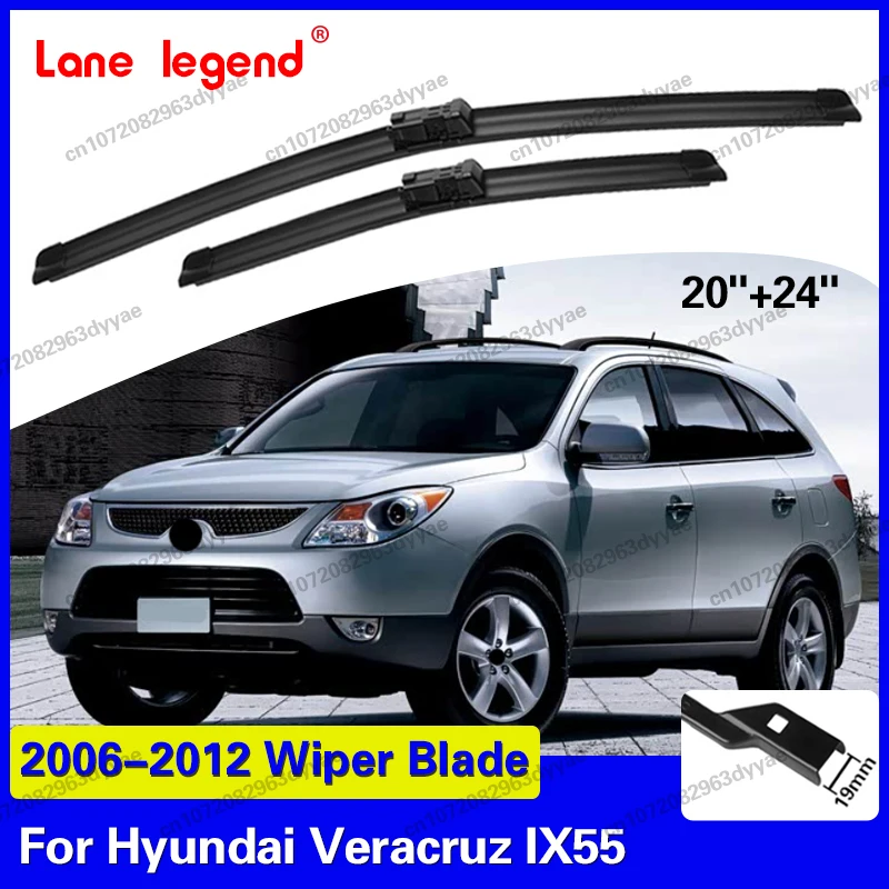 

Wiper Front Wiper Blades For Hyundai Veracruz IX55 2006 2007 2008 2009 2010 2011 2012 Windshield Windscreen Window Rain Brushes