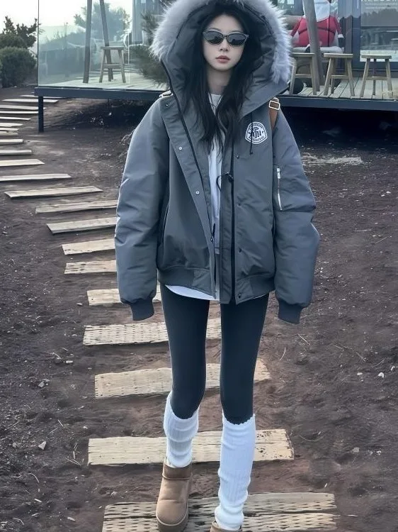 

Женская зимняя парка Thiened в стиле ретро, новая корейская свободная высококачественная рабочая одежда для пар, хлопковая куртка, уличная свободная посадка