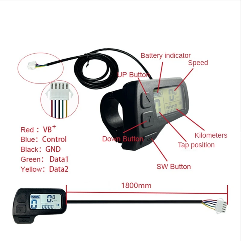 Electric Bicycle Display KT-LCD11 5Pin Display Drive Motor Conversion Ebike Accessories