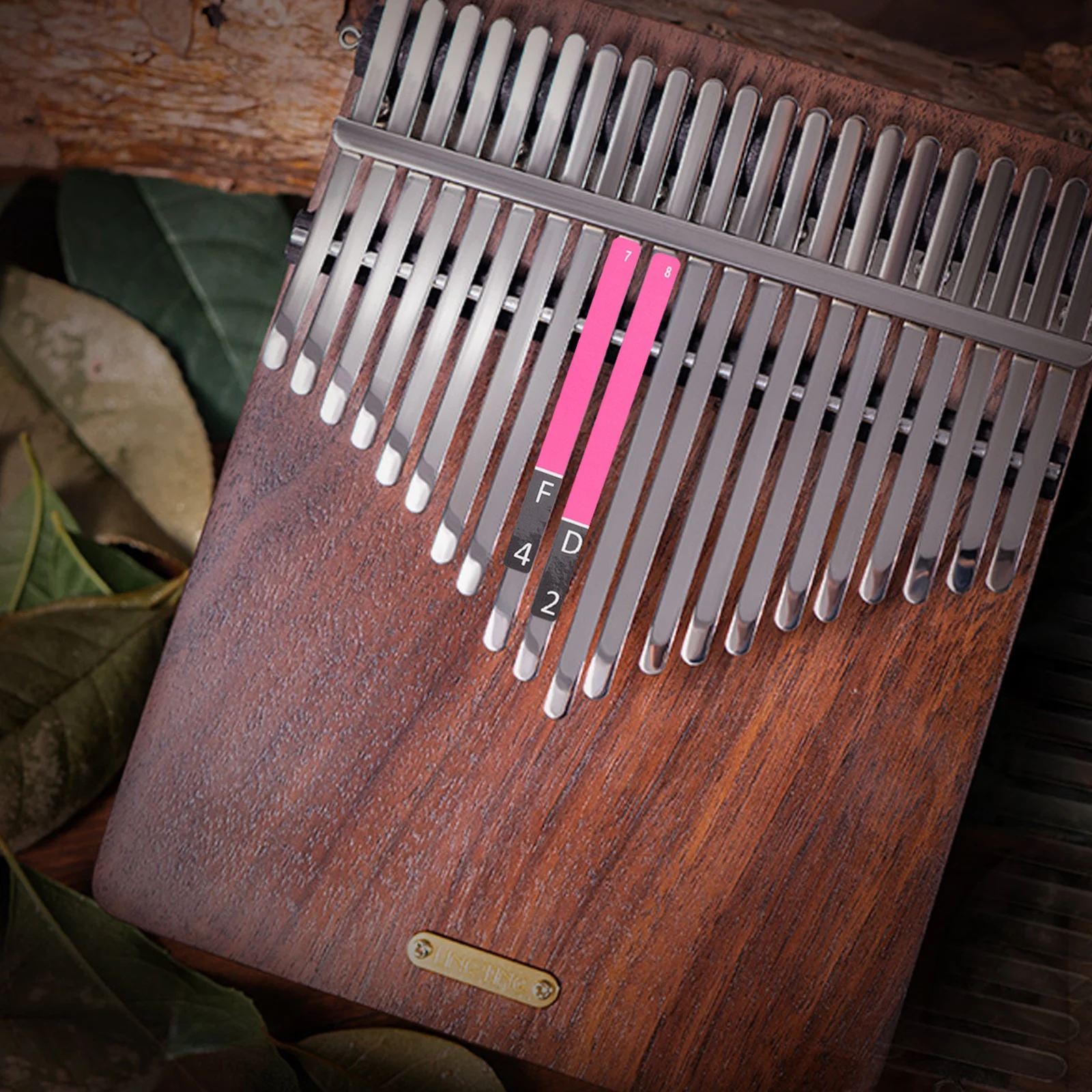 1 قطعة ملصق كاليمبا ملون 17 نغمة ملاحظة ملصق للمبتدئين ملحقات الآلات الموسيقية المتينة لوحة المفاتيح الملونة المتنوعة