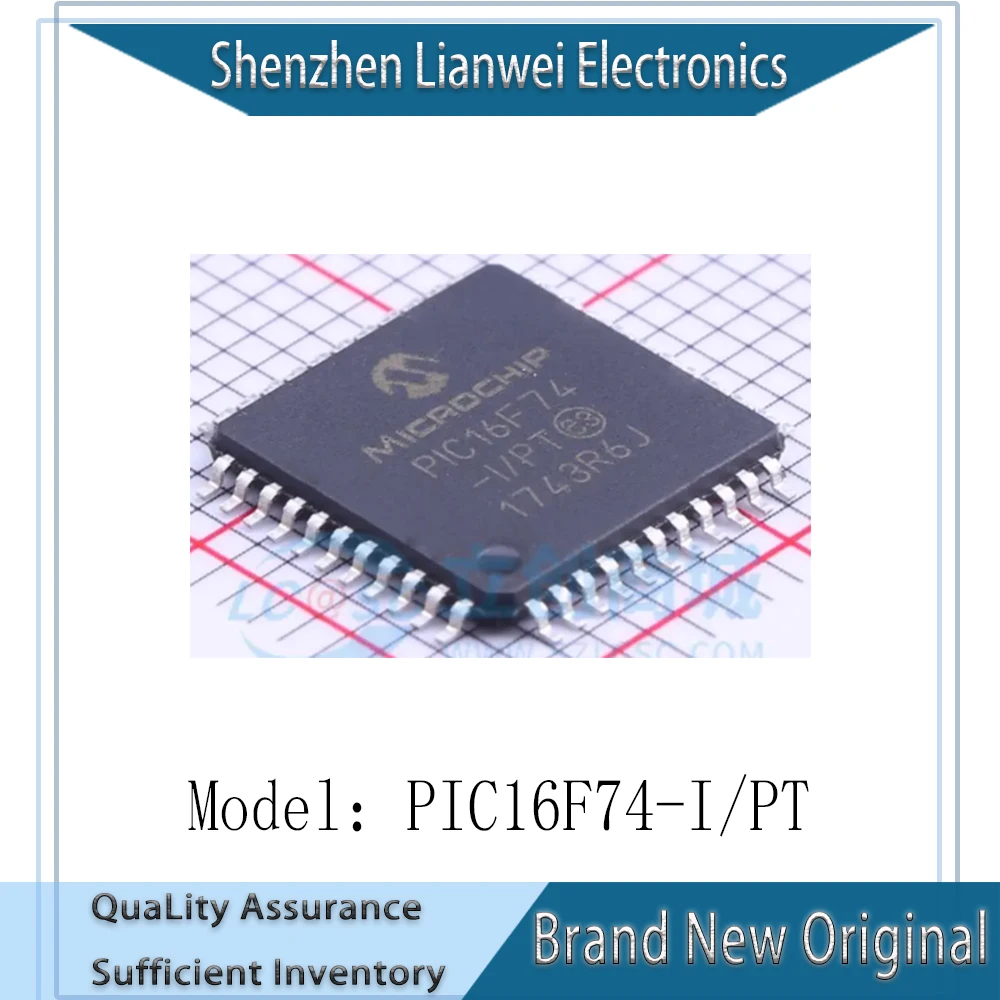

100% New Original PIC16F74-I/PT PIC16F74 IC MCU Chipset TQFP-44