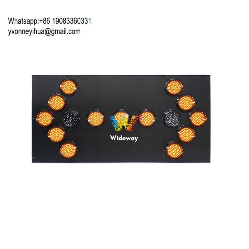 High Quality Waterproof 1500*750mm Aluminum Yellow Flashing DC12v LED Arrow Board Sign