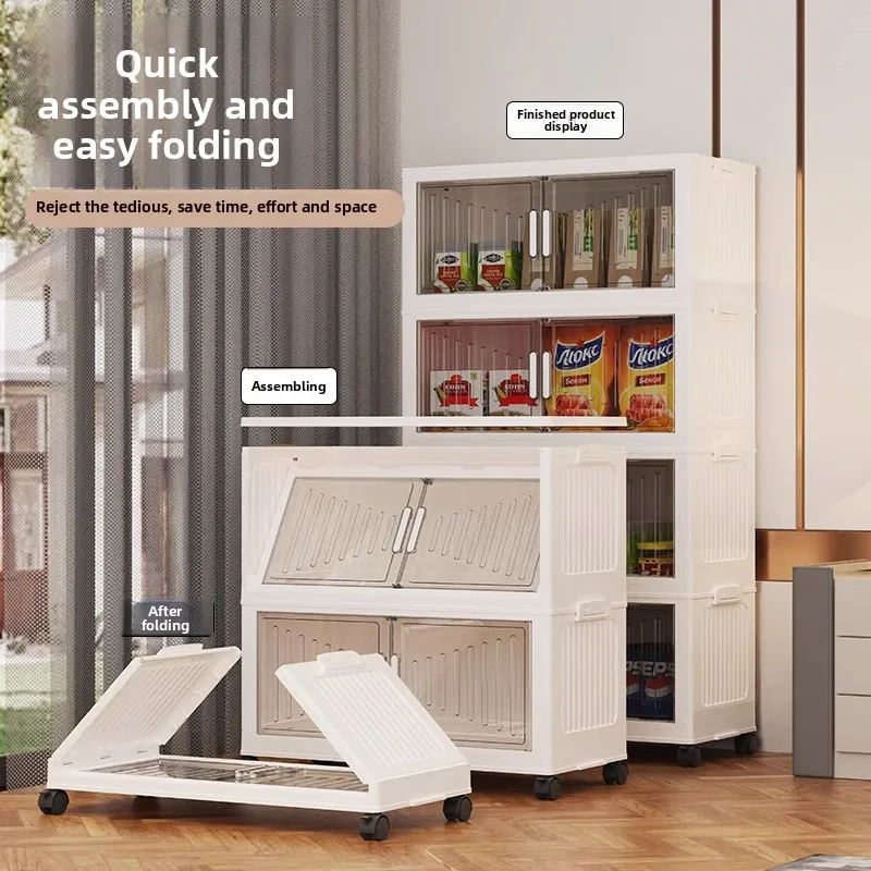 

Шкаф для хранения без установки Многослойный шкаф для хранения Складной шкаф Пластиковый шкаф для закусок Шкафчик