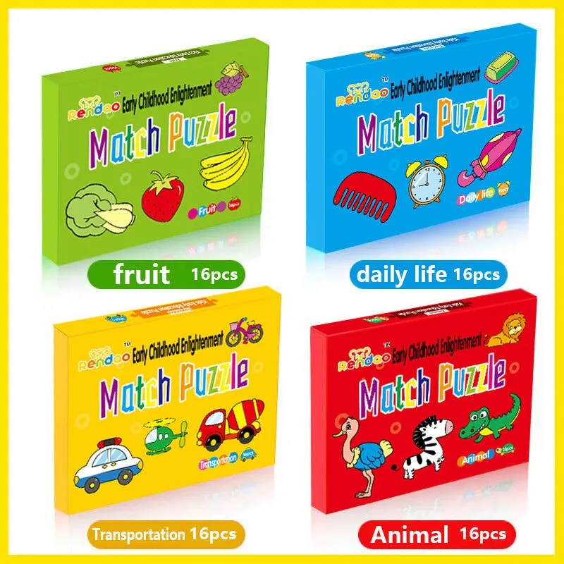 

Early Childhood Education Matching Puzzle Cards for Cognitive Development Educational Toys for Toddlers Aged 1-5
