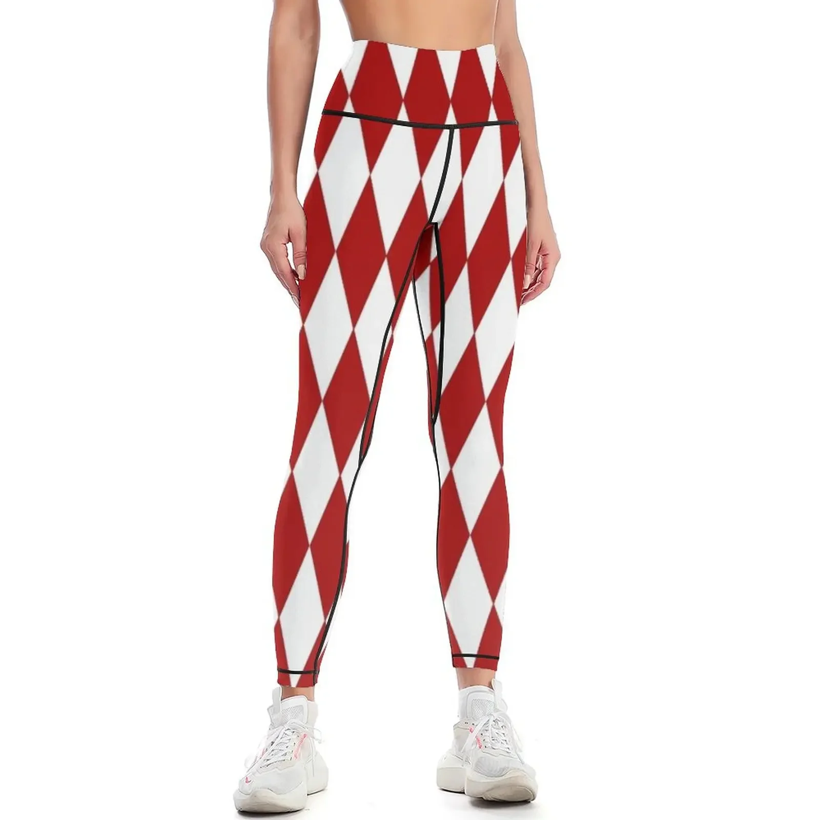 

Red Diamonds Design Leggings Women's trousers Women's push up gym sportswear woman sports shirts gym Womens Leggings