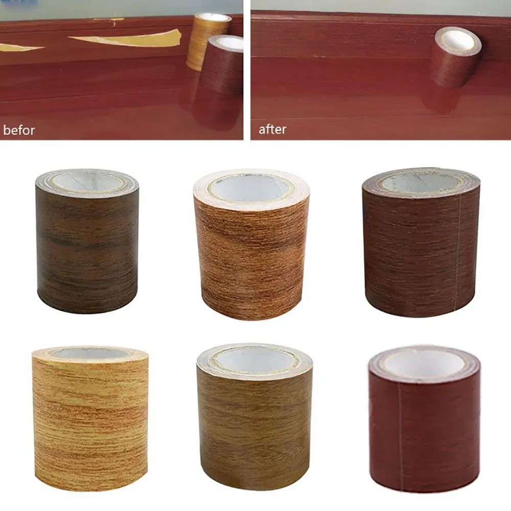 4.5M Wood Textured Renovation Tape Woodgrain Adhesive Tape Brown Tape Duct TapeFor Furniture Floor Stickers Home Decor