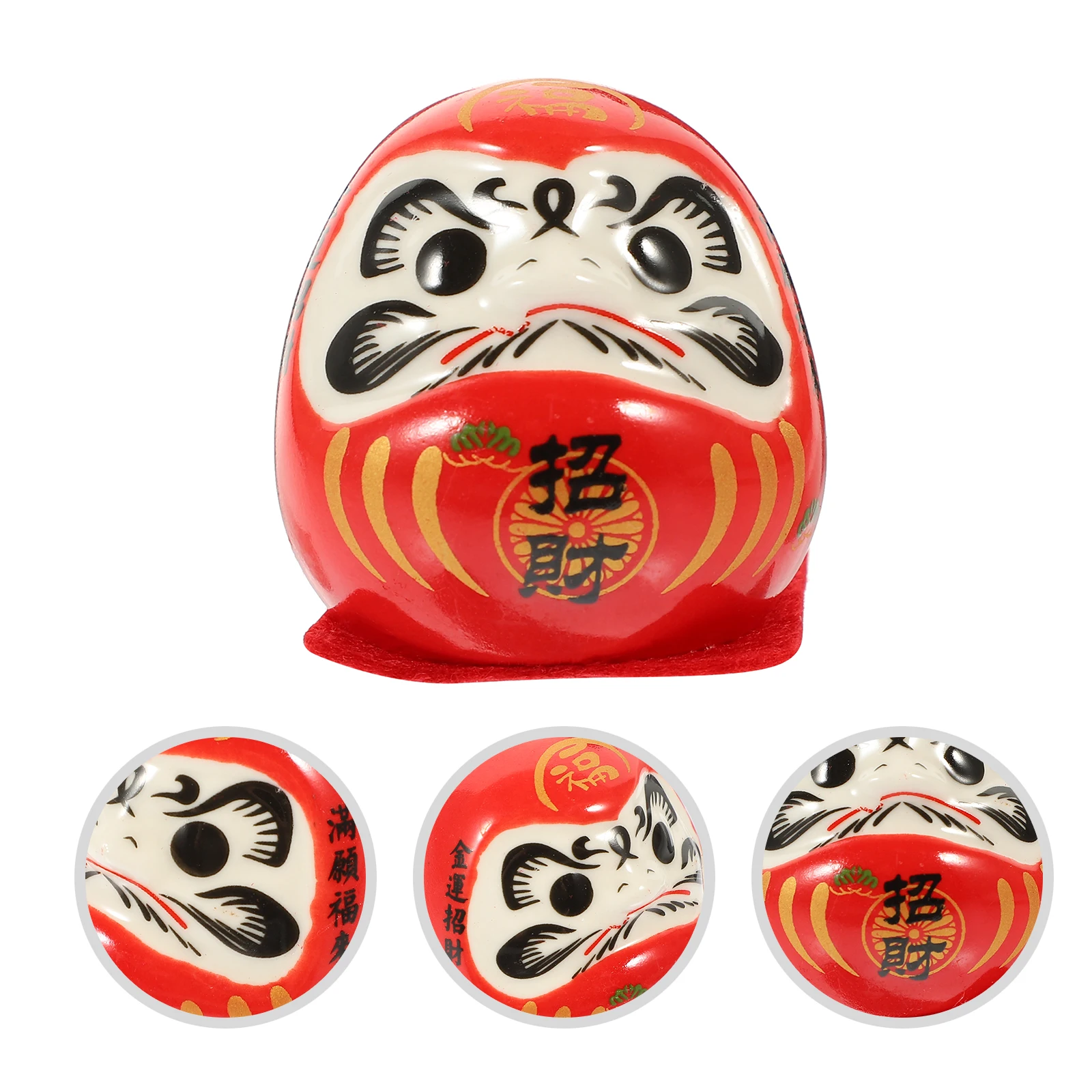 Draculauratte Dharma Eggs Miniture Decoration Ceramic Japanese Daruma Japanese Darma Wealth Darma Figurine Tumbler