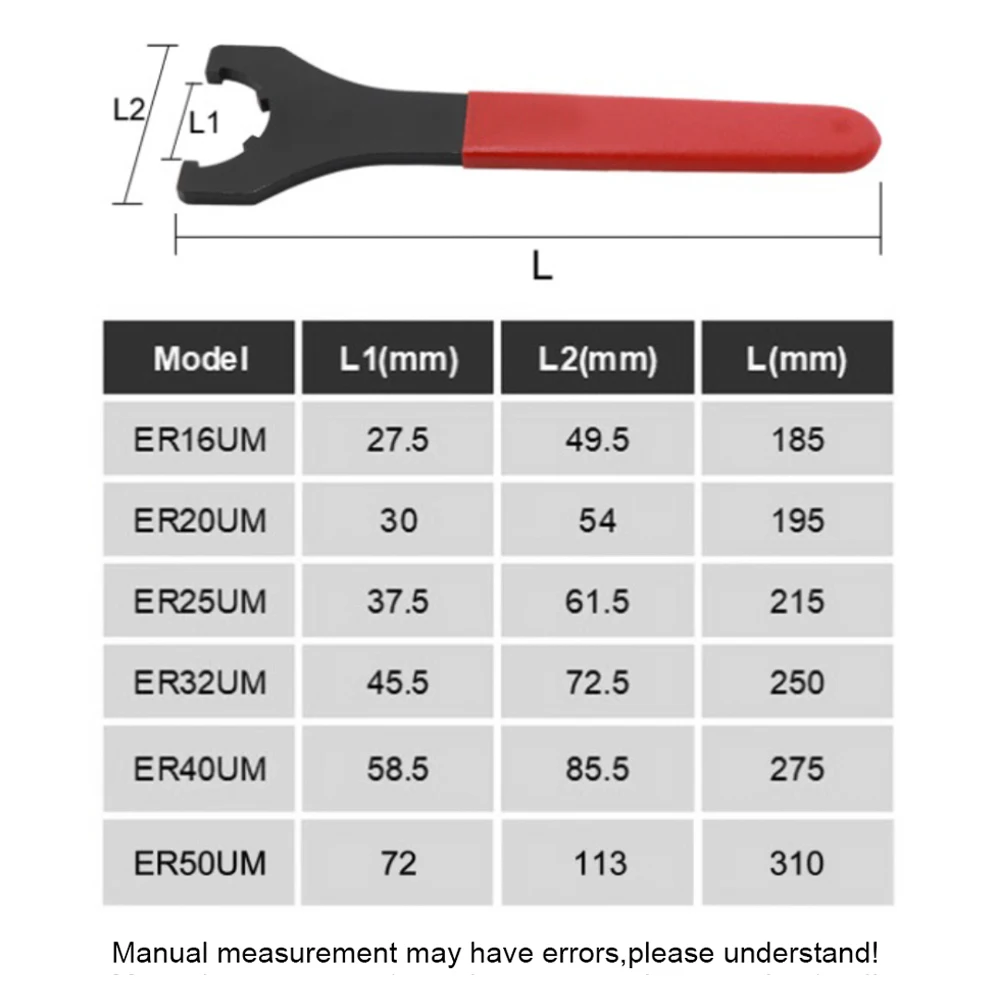 ER Spanner UM Type Wrench ER16 ER20 ER25 ER32 ER40 ER50 Collet Chuck Holder Spindle Nut Wrench CNC Milling Cutter Lathe Tools