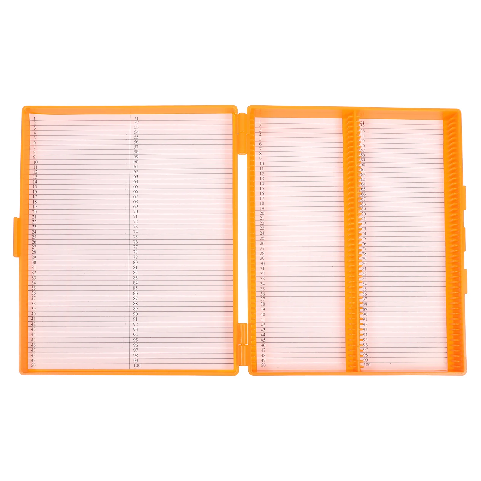 

100 Piece Pathology Slide Boxes Durable Plastic Microscope Slide Storage Box Transparent Lid Laboratory Organizer Case