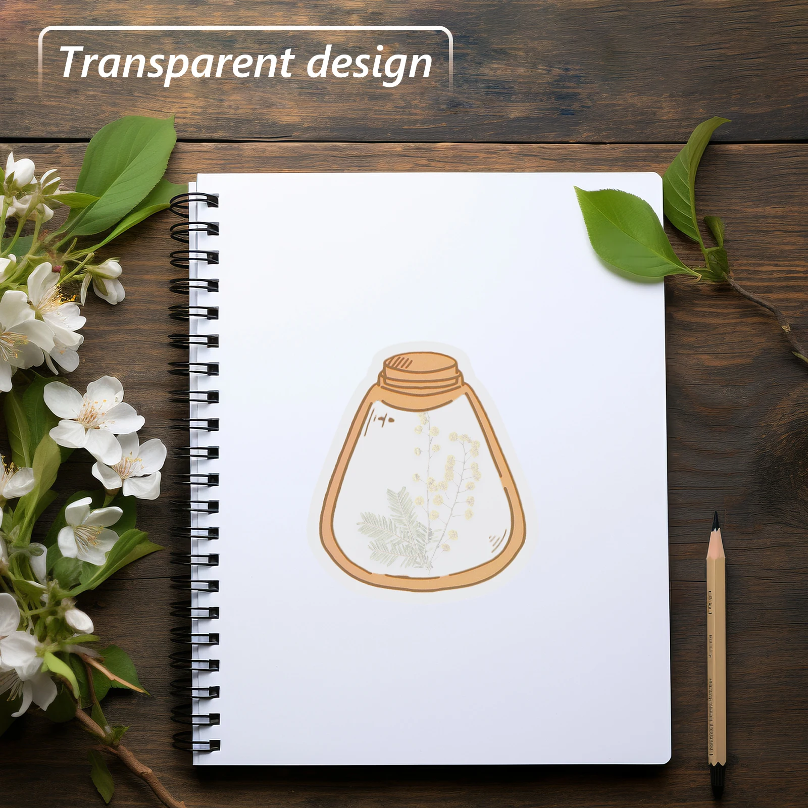 

Pressed Flower Kit For Crafts Dried Flowers Bookmarks Diy Frames Transparent Pet Stickers Creative Kawaii Bookmark Set