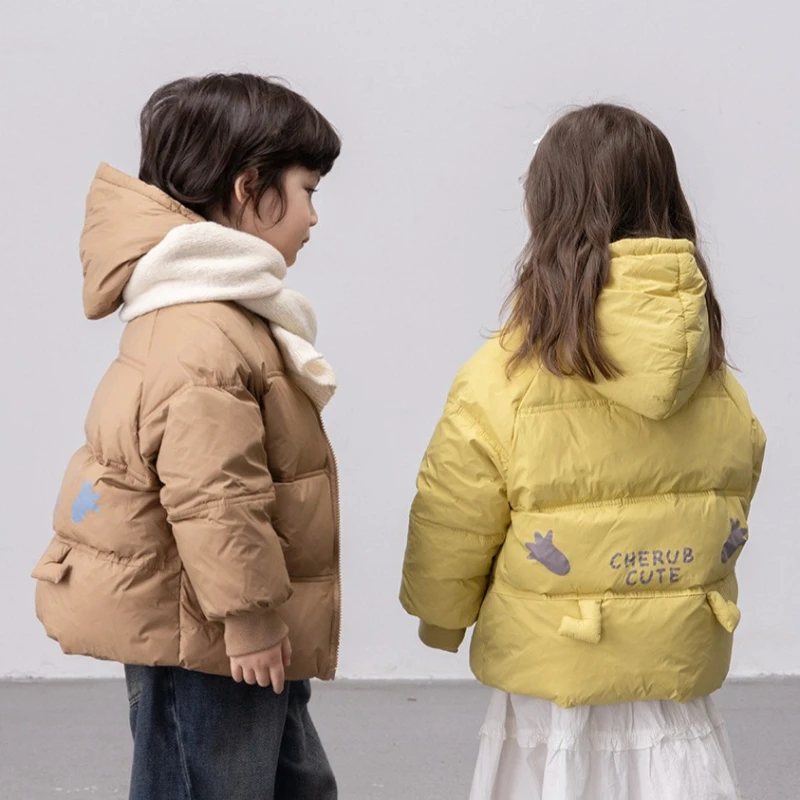 

2025 Winter New Children's Cold proof Hoodie with Cartoon Patterns and Thick Cotton Clothes