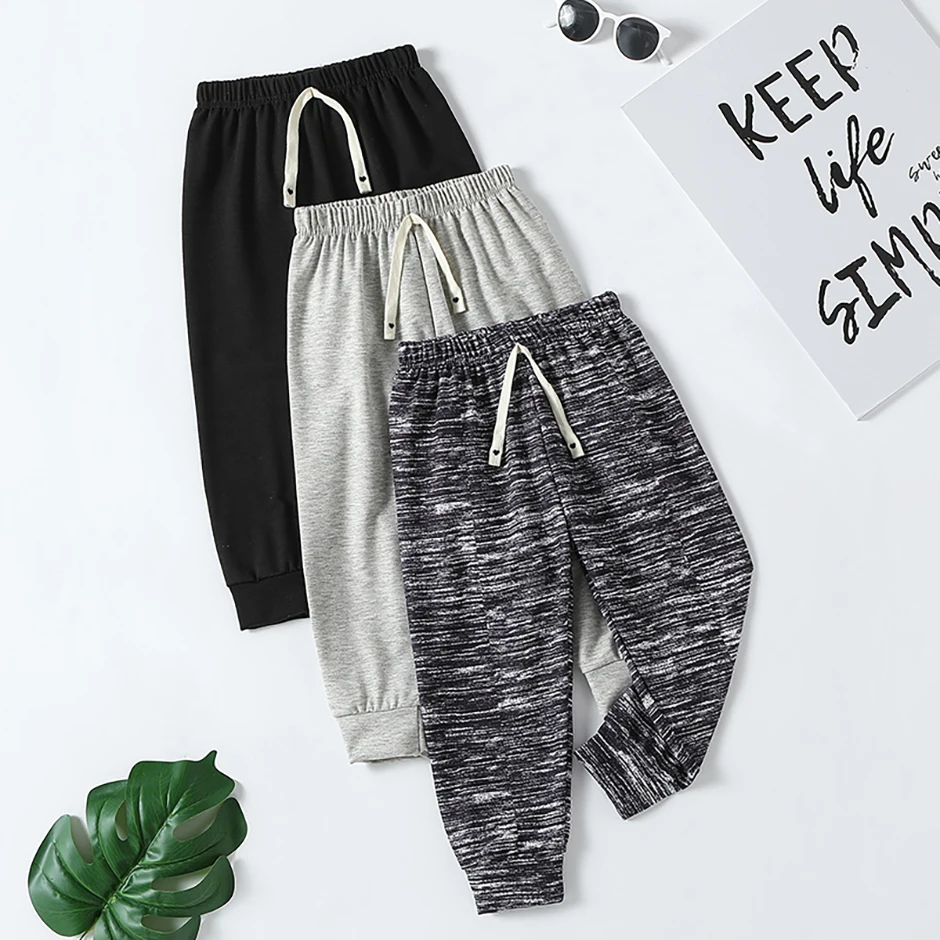 Herbst- und Winter-Kinderhose mit Kordelzug, dekorative Jogginghose für Jungen und Mädchen, Sporthose mit elastischem Bund, lässige Outdoor-Hose – Detail 2
