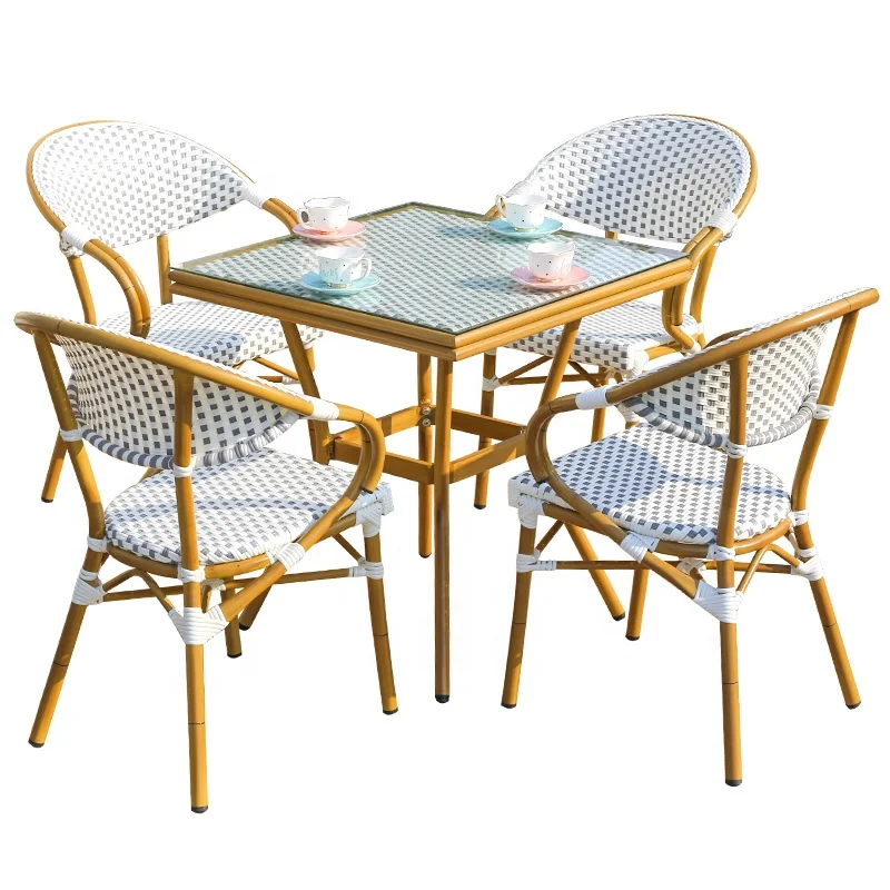 2021 Cheap Rattan Outdoor Furniture  Rattan / Wicker Furniture Sets Garden Table and Chair Set