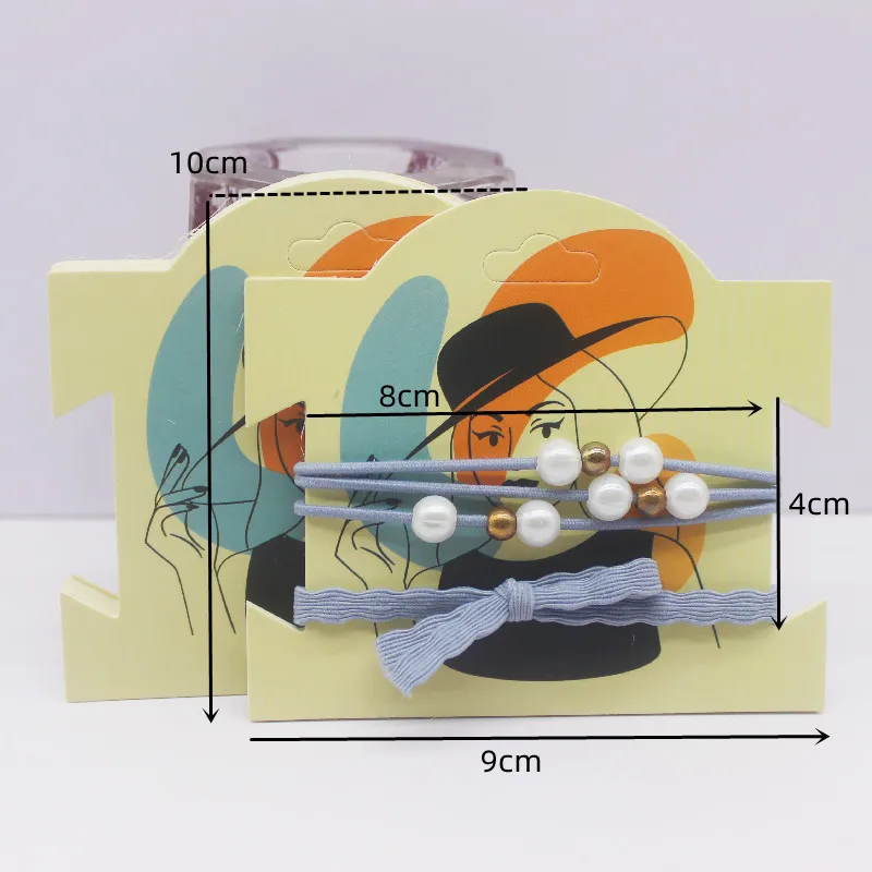 50 قطعة ورق الكرافت لك دبوس الشعر بطاقة 9*10 سنتيمتر زهرة تصميم مجوهرات عرض بطاقات DIY شكرا لك مشبك شعر الحلي حزمة #2