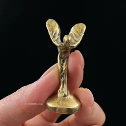 Handmade Bronze Trophy Awards Desktop Decor Retro Ornaments Small Bronze Figurine Statue Craft Souvenirs Little Golden Man Cup