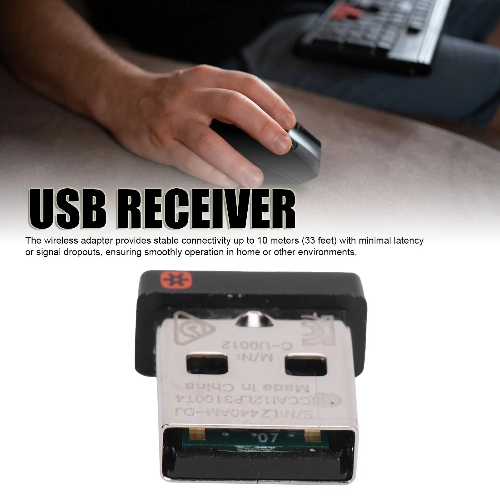 USB Receiver Fit for Logitech Unifying M905 M325 M585 M510 M705 Devices Wireless USB Receiver Adapter Connects Up To 6 Devices