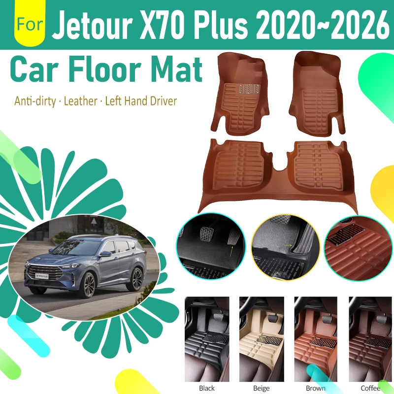 

Car Mats For Jetour X70 Plus Shanhai L7 Soueast DX8 Plus Wallys Wolf 2020~2026 Dustproof Foot Pads LHD Floor Carpets Accessories