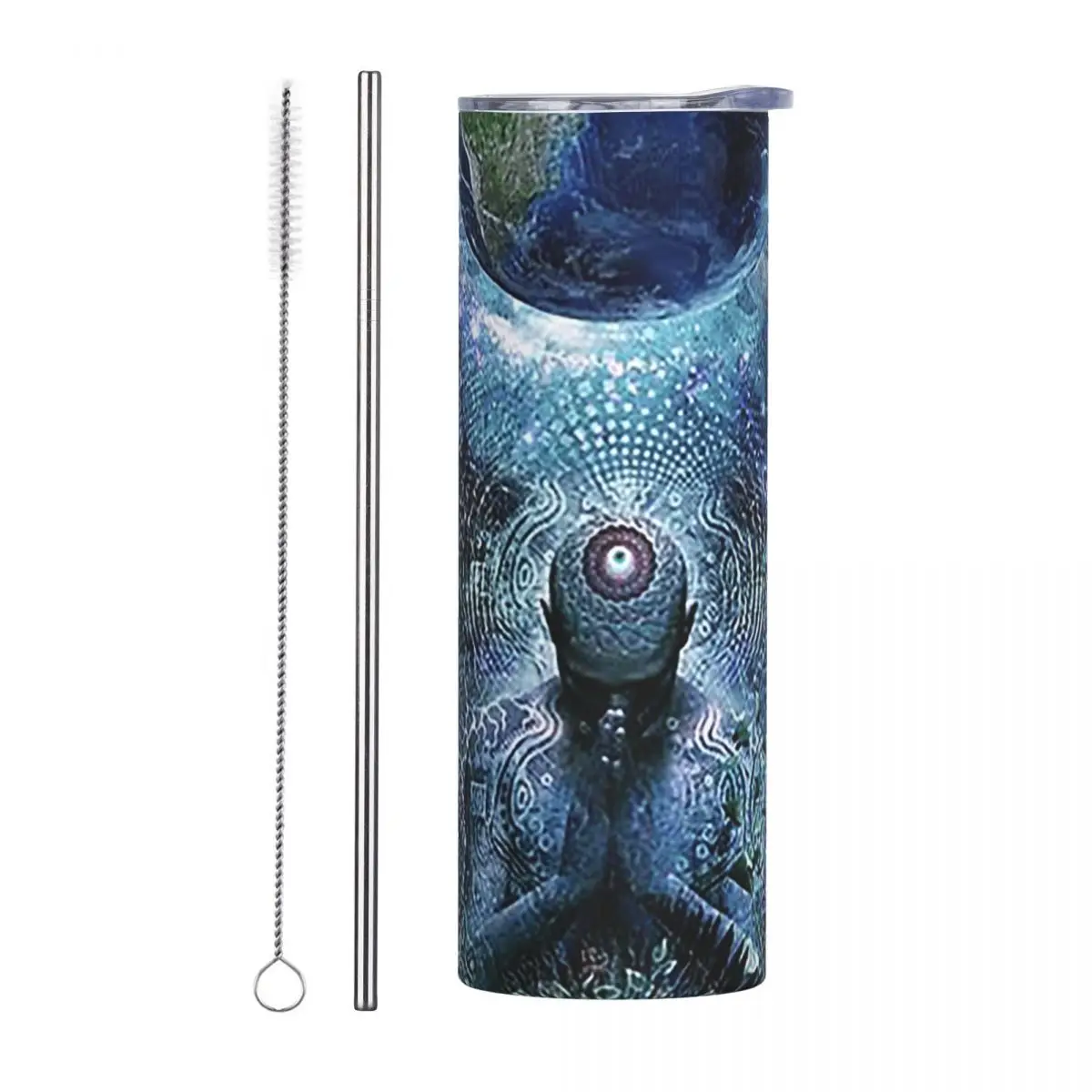 Gratitude For The Earth And Sky Stainless Steel Tumbler Vacuum Insulated Mug Thermal Cold Bottle Straw With Lid 20oz